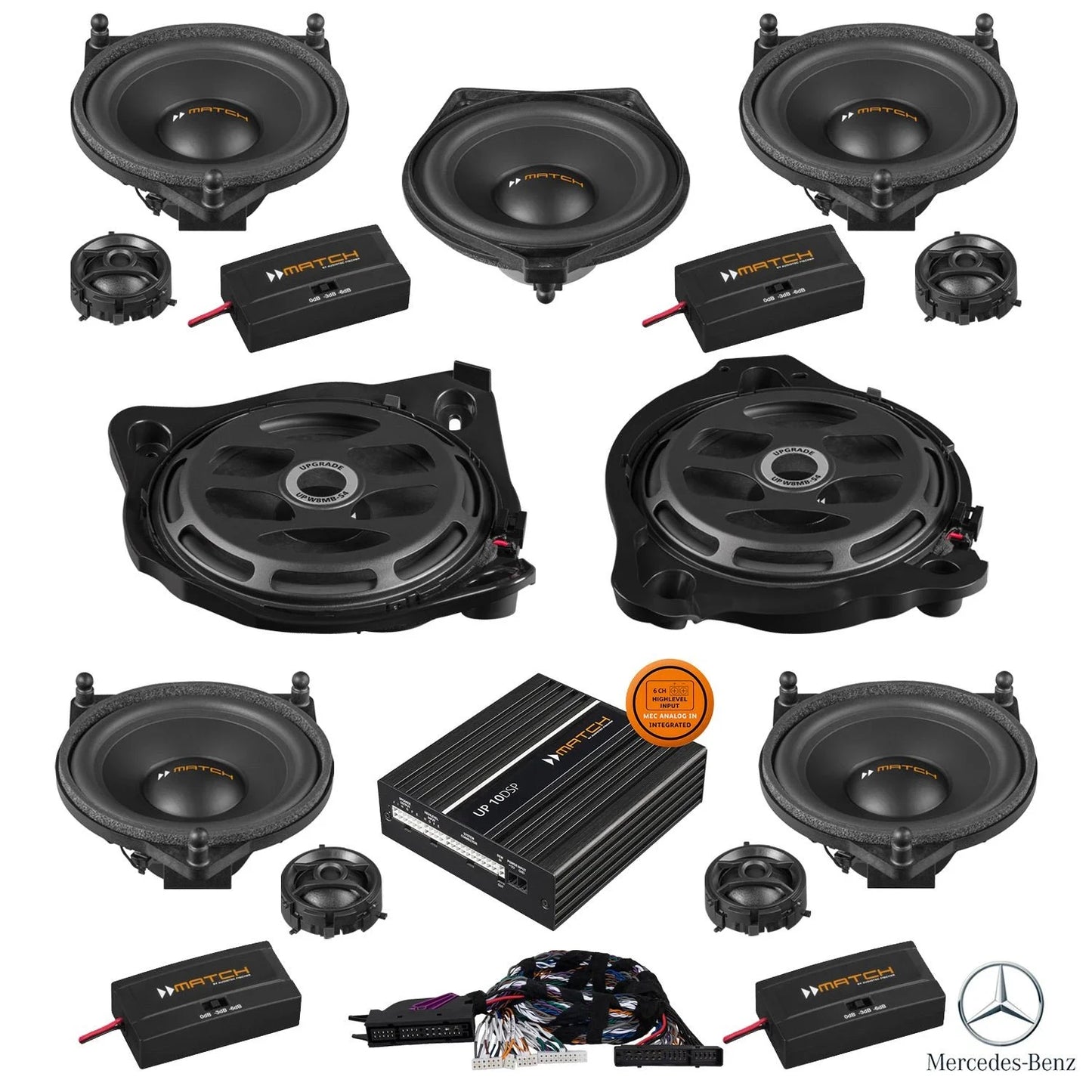 Mercedes E-Class W213 Burmester - Speaker & Subwoofer DSP Amplified Package | MATCH UP PnP