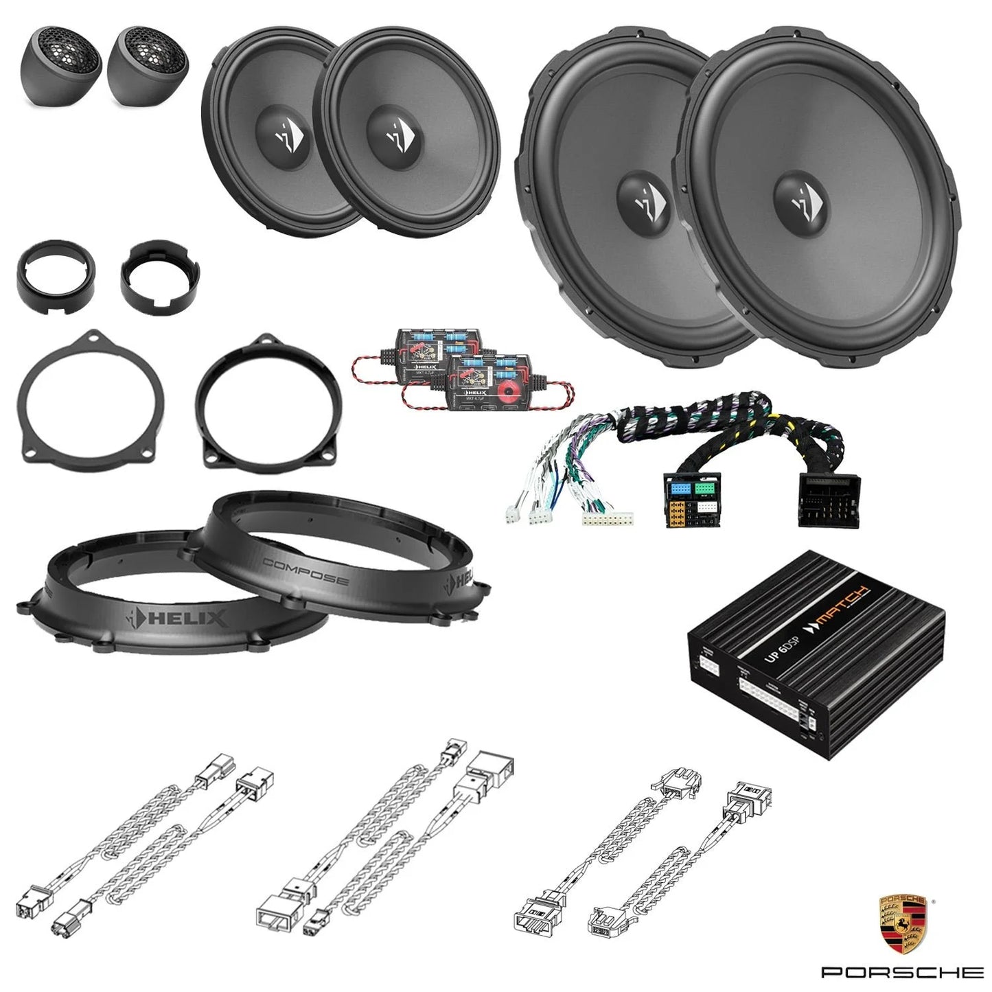 Porsche Cayenne 9YA (536) - Front Speaker DSP Amplified Package | HELIX Ci3