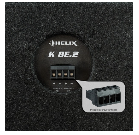HELIX K 8E.2 - 8" 300W RMS Vented Subwoofer Box | 2x2Ω
