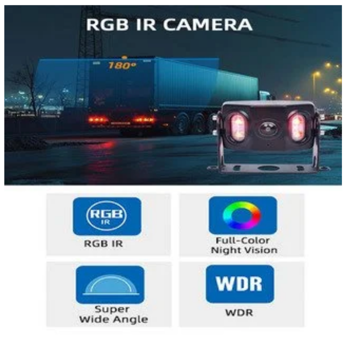 BI228R - RGB Full Colour Night Vision HD Heavy Duty Wide Angle Truck Camera