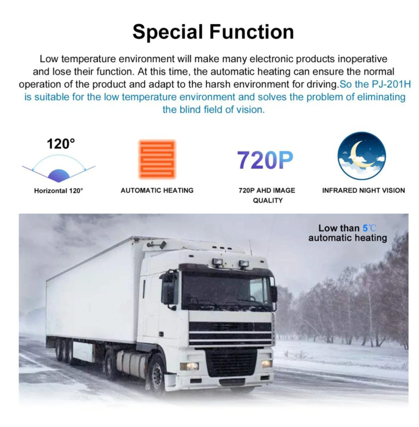 BI1080170 - Automatic Heating 720P AHD Waterproof Heavy Duty IR Camera