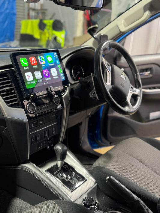 MITSUBISHI Triton 2019-MR Floating Kenwood HD 10” Radio Replacement w/ Auto Climate Controls