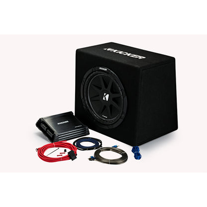 KICKER 44KKP212 - 12″ Ported Enclosure,  Amp & Wiring Kit