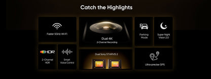 VIOFO A229 Ultra 2CH 4K Front +4K Rear Dash Cam w/ Dual Sony STARVIS 2 Sensors