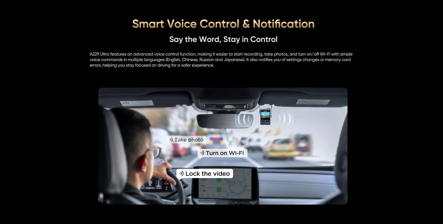 VIOFO A229 Ultra 2CH 4K Front +4K Rear Dash Cam w/ Dual Sony STARVIS 2 Sensors