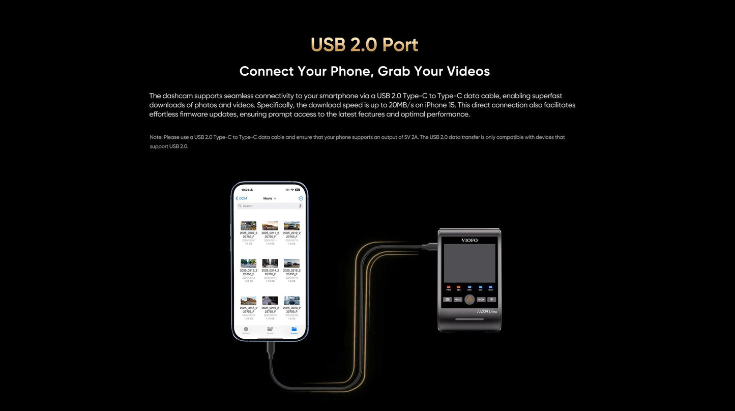 VIOFO A229 Ultra 2CH 4K Front +4K Rear Dash Cam w/ Dual Sony STARVIS 2 Sensors