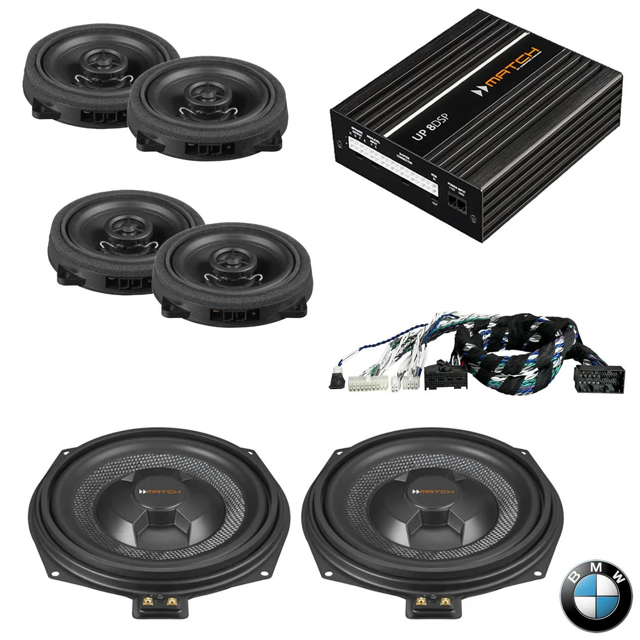BMW Basic Sound RAM G Gen - Speaker & Subwoofer DSP Amplified Upgrade Package | MATCH UP PnP