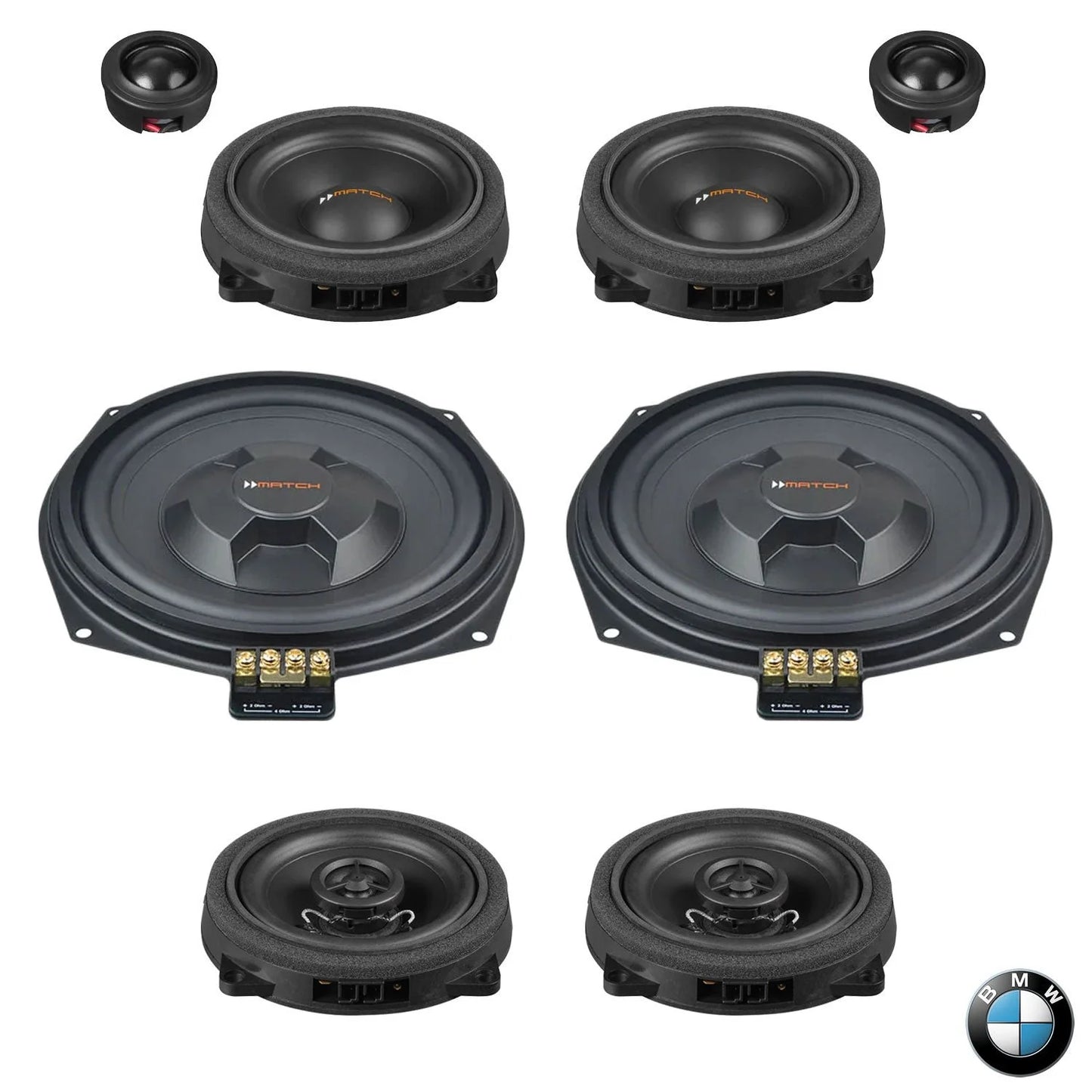 BMW Basic Sound F/G Gen - Speaker & Subwoofer Upgrade Package | MATCH UP PnP (front tweeters pods required)