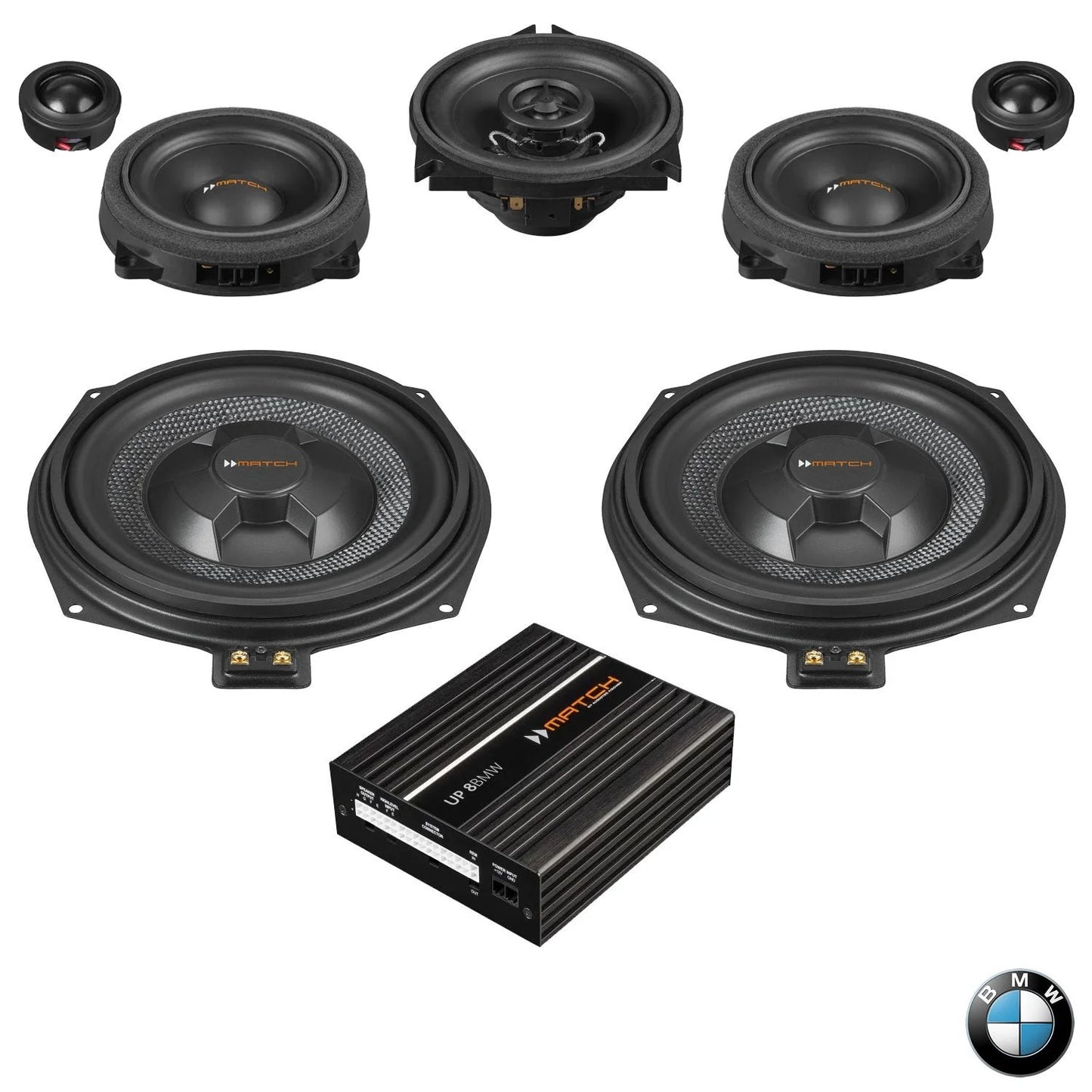 BMW HiFi S0676 F Gen - Front Speaker & Subwoofer DSP Amplified Package | MATCH UP PnP