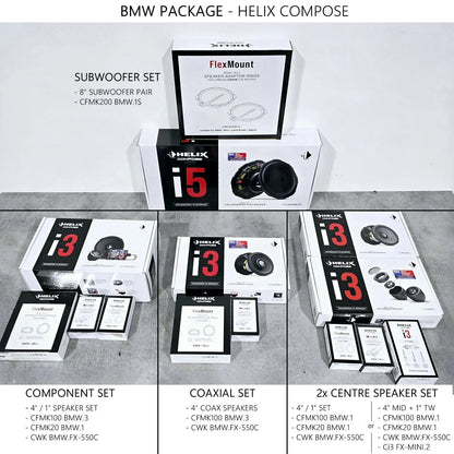 BMW HiFi S0676 G Gen RAM - Speaker & Subwoofer DSP Amplified Package | HELIX Ci3 / Ci5