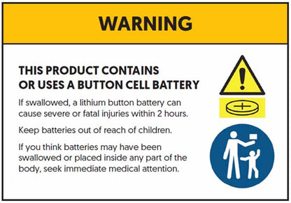 Cell Battery Warning Label