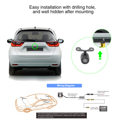 PJ106 - Wide Angle IP68 Backup Camera
