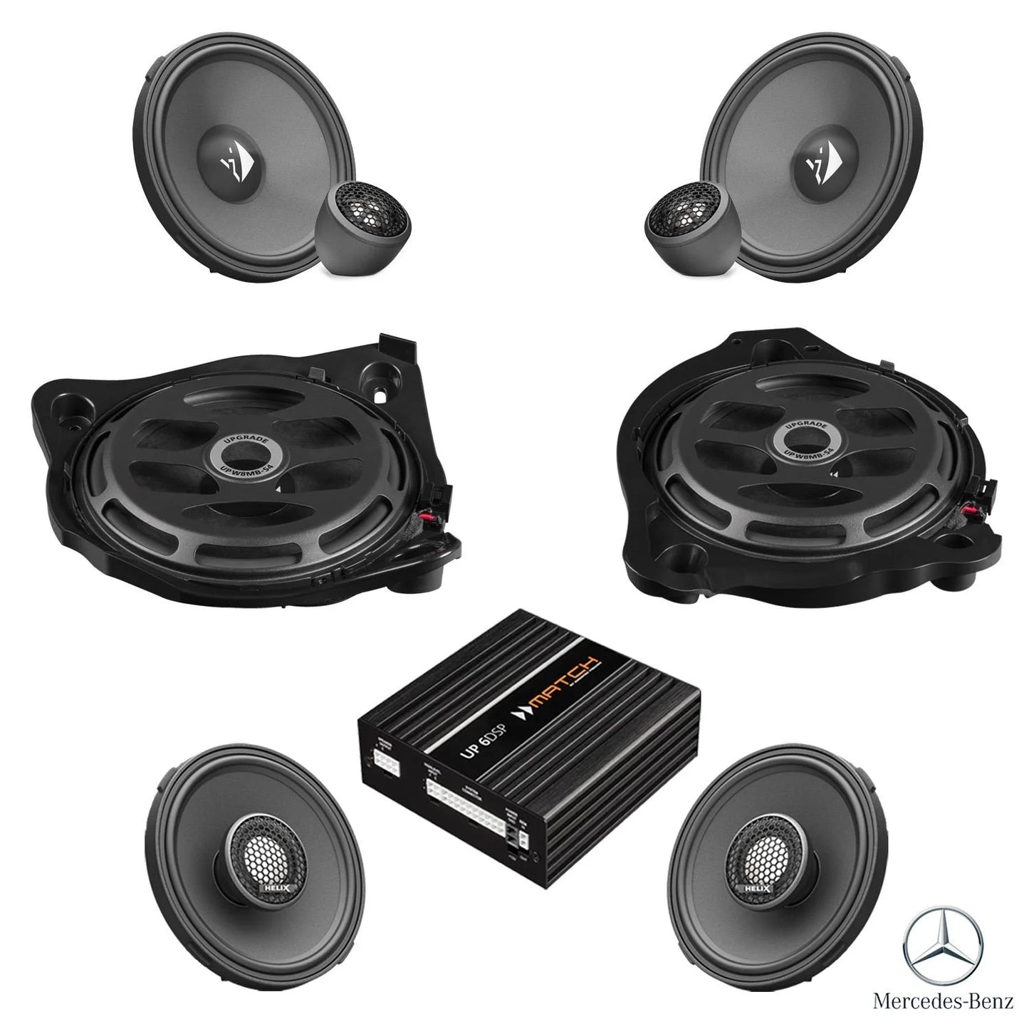 Mercedes C-Class W205 - Speaker & Subwoofer DSP Amplified Package | HELIX Ci3