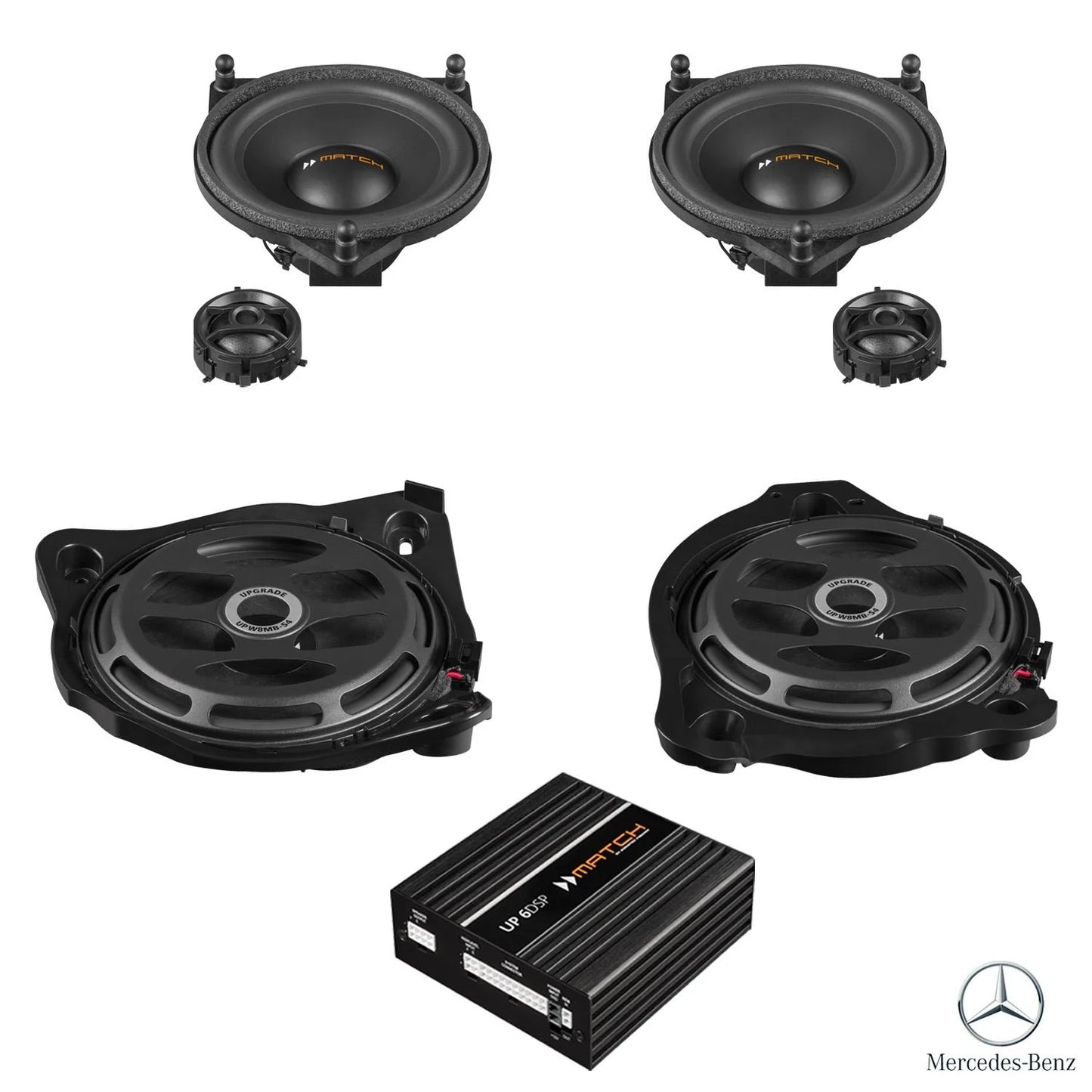 Mercedes GLC X253 - Front Speaker & Subwoofer DSP Amplified Package | MATCH UP PnP