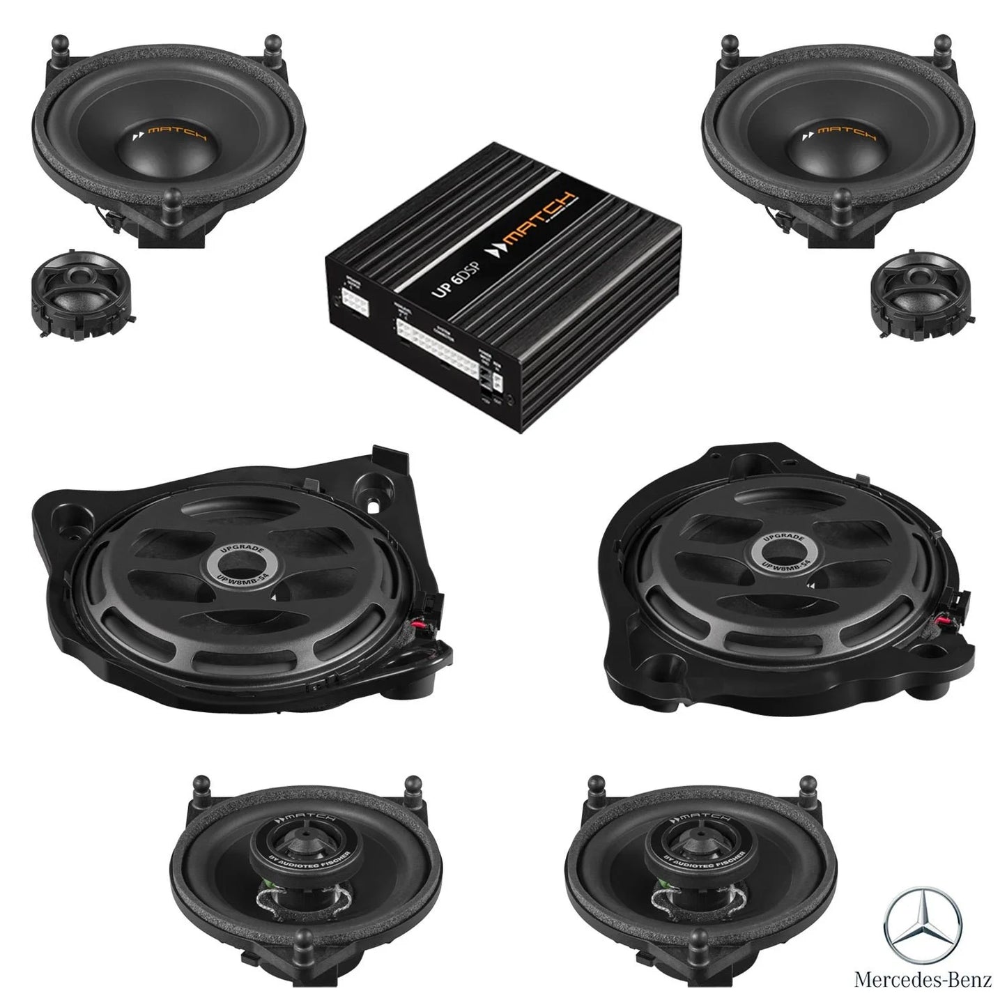 Mercedes GLC X253 - Speaker & Subwoofer DSP Amplified Package | MATCH UP PnP
