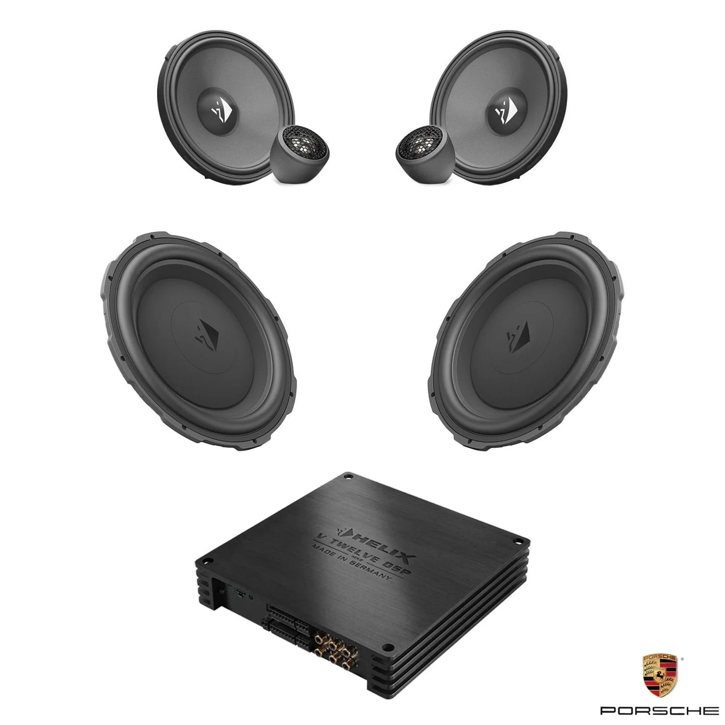 Porsche Macan 95B BOSE - Front Speaker DSP Amplified Package (Extra Bass) | HELIX Ci3/Ci5