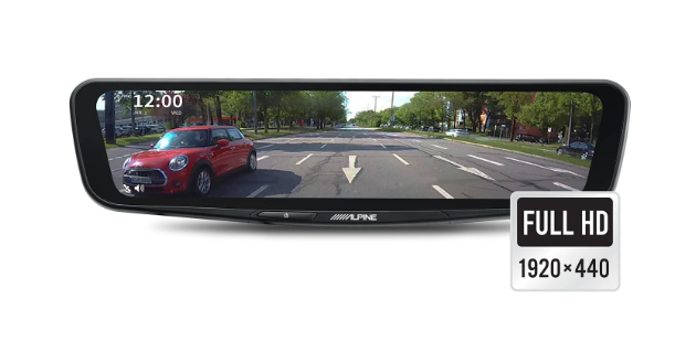 Alpine DME-R1200 12-inch Digital Mirror w/ Rear Camera