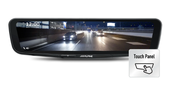 Alpine DME-R1200 12-inch Digital Mirror w/ Rear Camera