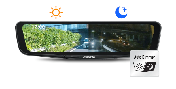Alpine DME-R1200 12-inch Digital Mirror w/ Rear Camera