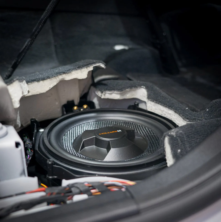 MATCH UP W8BMW-S - 8" PnP Under Seat Flat Subwoofer Pair, BMW & MINI | 2Ω