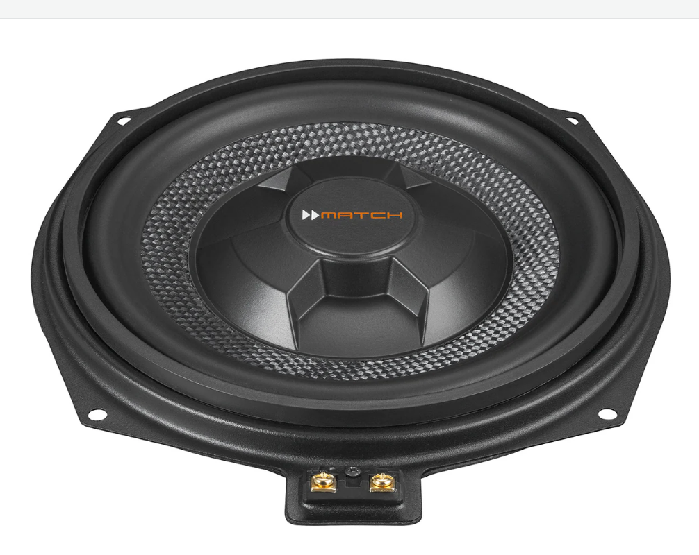 MATCH UP W8BMW-S - 8" PnP Under Seat Flat Subwoofer Pair, BMW & MINI | 2Ω
