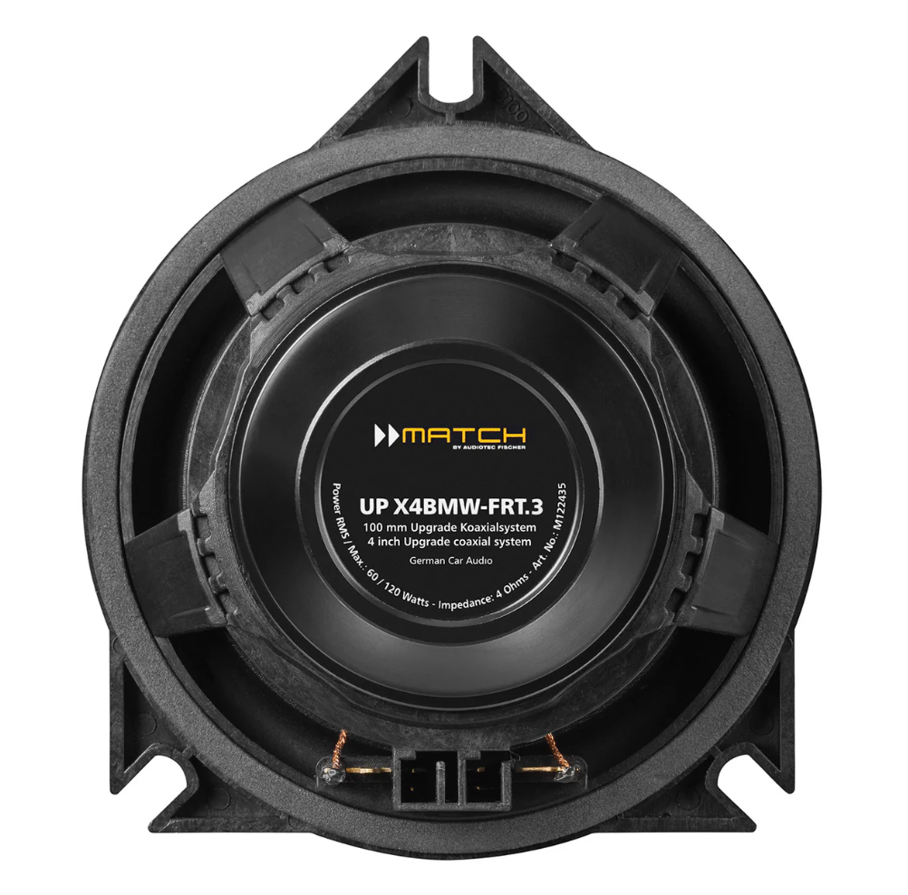 MATCH UP X4BMW-FRT.3 - 4" Coax PnP Speaker Pair, BMW & MINI Type 3 | 4Ω