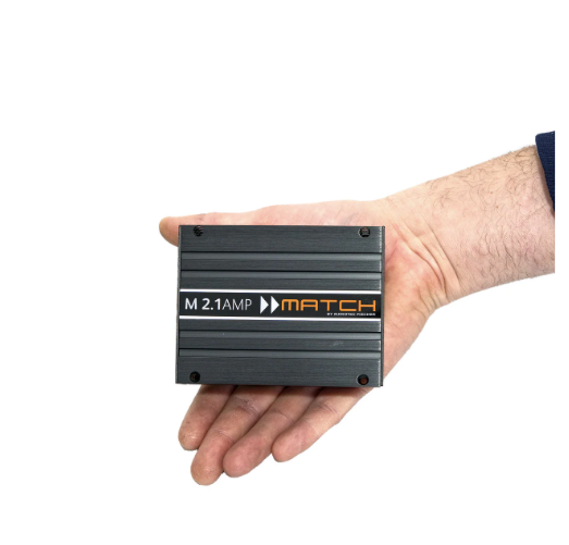 MATCH M 2.1AMP - 2 Channel PnP Micro-Digital High-Power Amplifier | 2Ω Stable