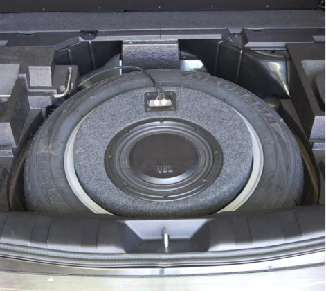 BASSER Spare Tyre 17" - 10" Fit-Box Boot Subwoofer Enclosure 15L