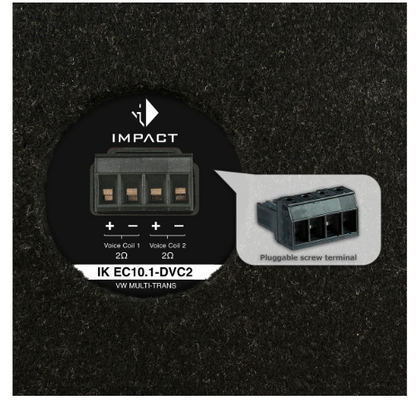 HELIX IK EC10.1-DVC2 VW Multi-Trans - 10" 300W RMS Sealed Subwoofer Box For VW T5, T6 | 2x2Ω