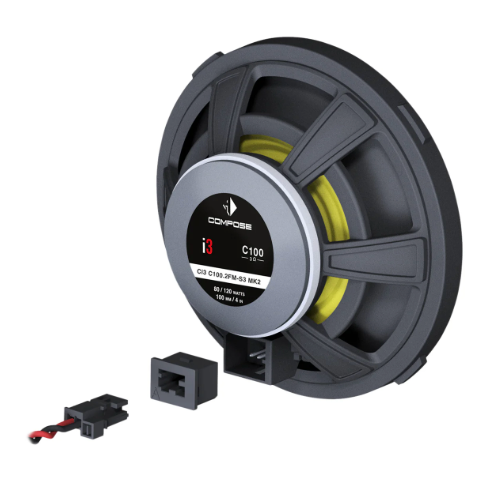 HELIX Ci3 C100.2FM-S3 MK2 - 4" 2-Way Coaxial Speaker Pair, FlexMount | 3Ω