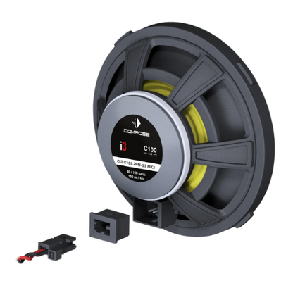 HELIX Ci3 C100.2FM-S3 MK2 - 4" 2-Way Coaxial Speaker Pair, FlexMount | 3Ω