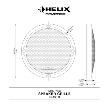 HELIX CiA SG100 Grille Set - 4" Grilles for Helix Compose Speakers