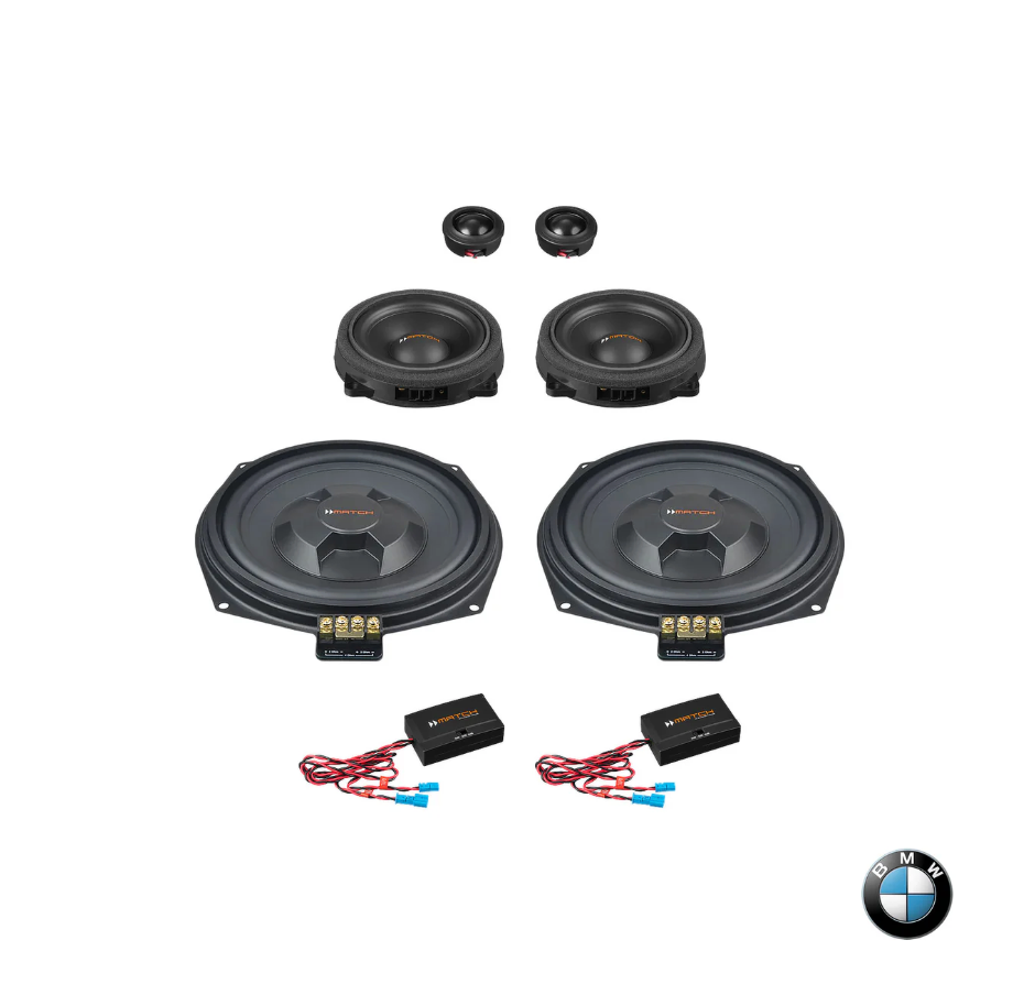 BMW Basic Sound F/G Gen - Front Speaker & Subwoofer Upgrade Package | MATCH UP PnP (tweeters pods required)