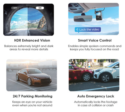 VIOFO A229 PLUS 2CH - Front & Rear - 2K+2K HDR Camera w/ Sony Starvis 2 Sensor