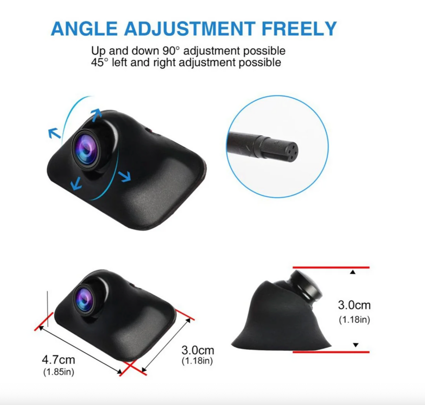 PJ142 -AHD 1080P 360° Rotatable Waterproof Car Camera