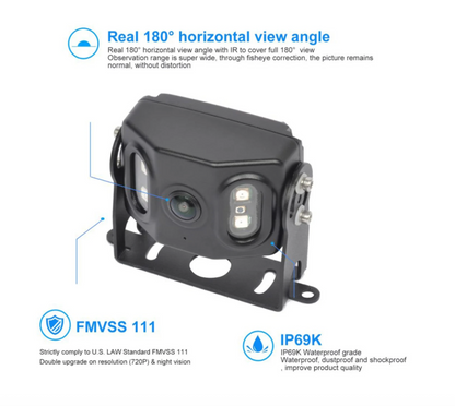 SW228 - 180° AHD IR Backup Camera for Trucks & Trailers