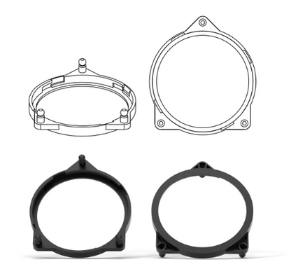 HELIX FlexMount CFMK100 - 4" 3D Printed Speaker Adapter | Pair