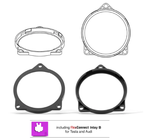 HELIX FlexMount CFMK100 - 4" 3D Printed Speaker Adapter | Pair