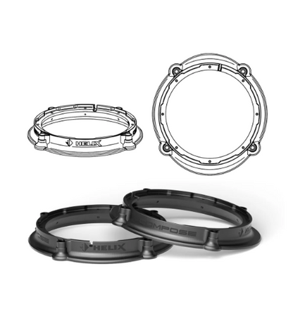 HELIX FlexMount CFMK200 - 8" 3D Printed Speaker Adapter | Pair
