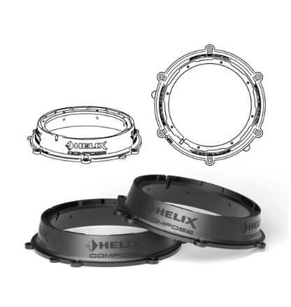 HELIX FlexMount CFMK200 - 8" 3D Printed Speaker Adapter | Pair