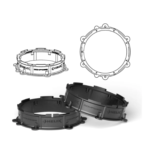 HELIX FlexMount CFMK200 - 8" 3D Printed Speaker Adapter | Pair
