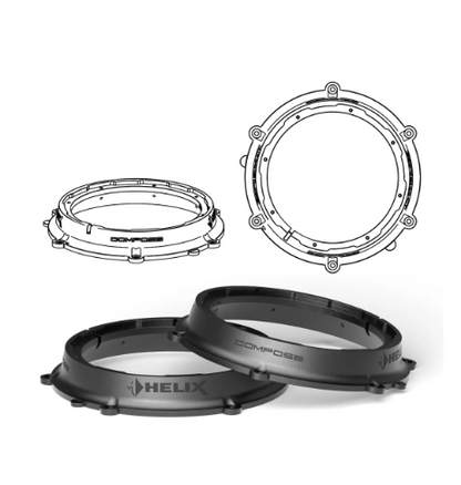 HELIX FlexMount CFMK200 - 8" 3D Printed Speaker Adapter | Pair