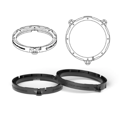 HELIX FlexMount CFMK165 - 6.5" 3D Printed Speaker Adapter | Pair