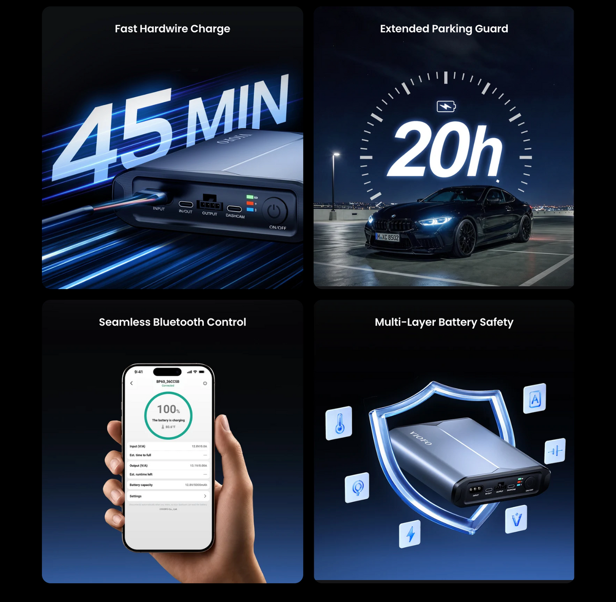 VIOFO BP60 Compact Battery Pack for Dash Cameras
